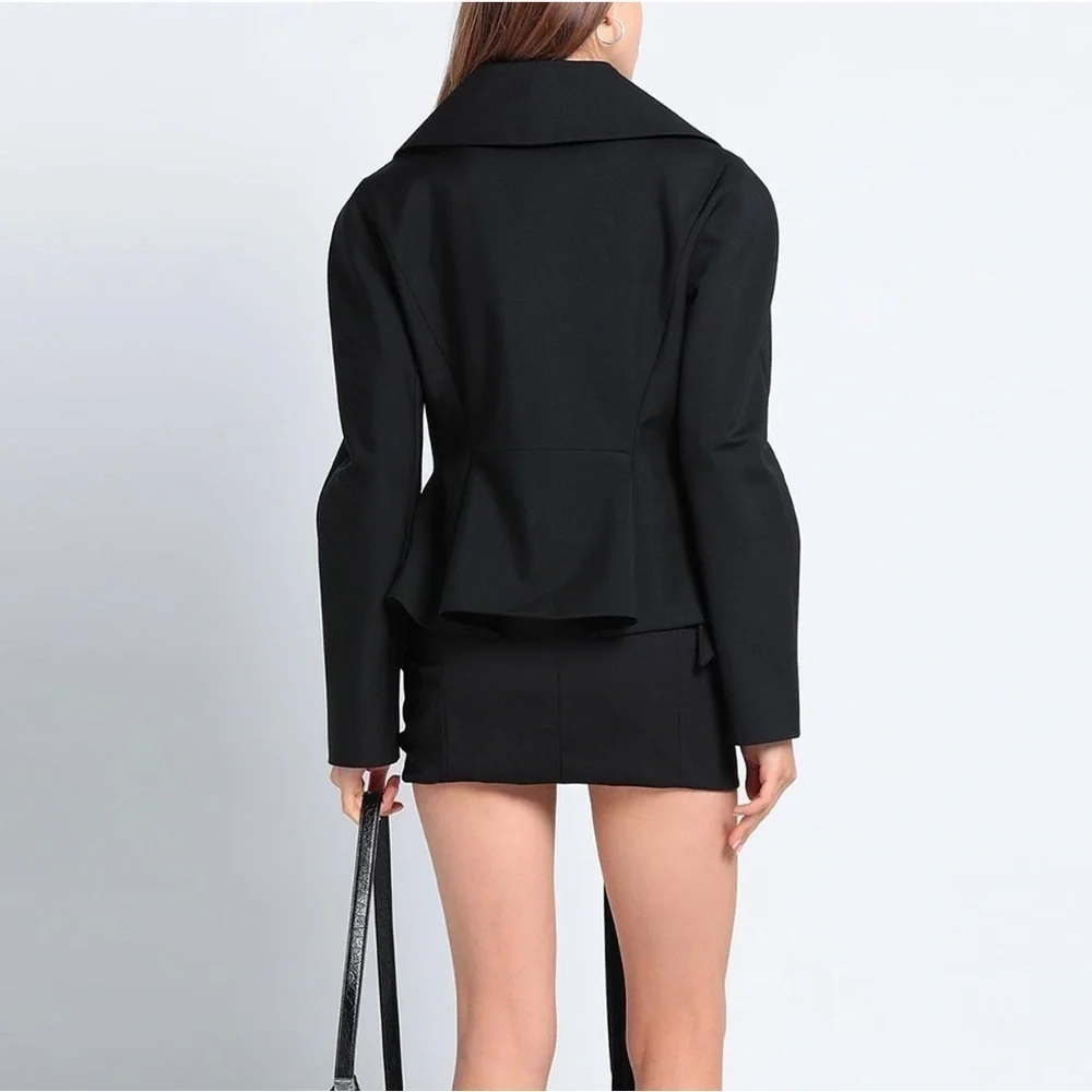 New Givenchy Peplum Wool-Mohair Zip Up Jacket Size 38 - Picture 15 of 15